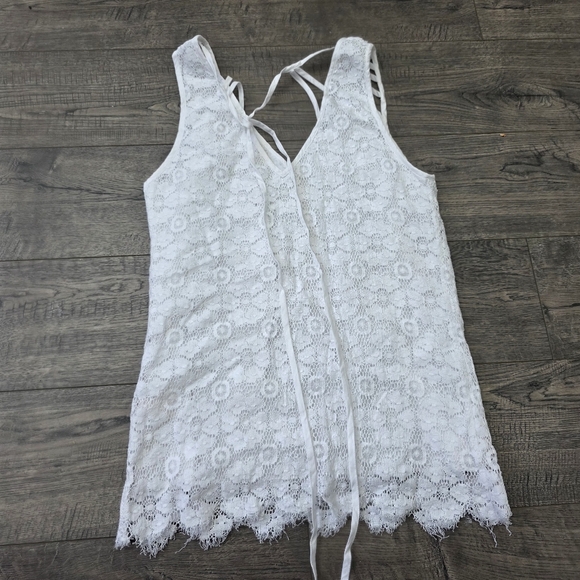 Rebecca Minkoff White Lace Top Size 6 - Picture 5 of 7